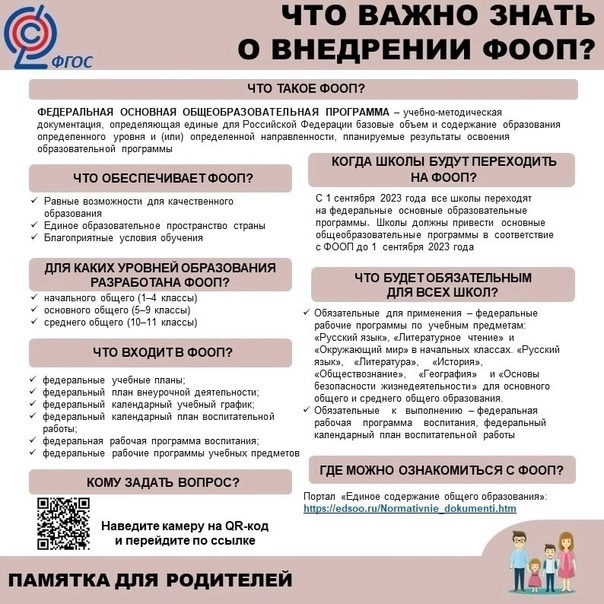 внедрения ФООП.